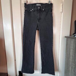 Ladies Madewell Jeans Size 26 Black Cali Demi-Boot Mid-Rise
